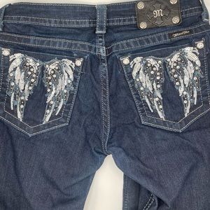 Miss Me Jeans Straight
Embellished Wings JE5684TR
Dark Wash Womens 30x31 EUC